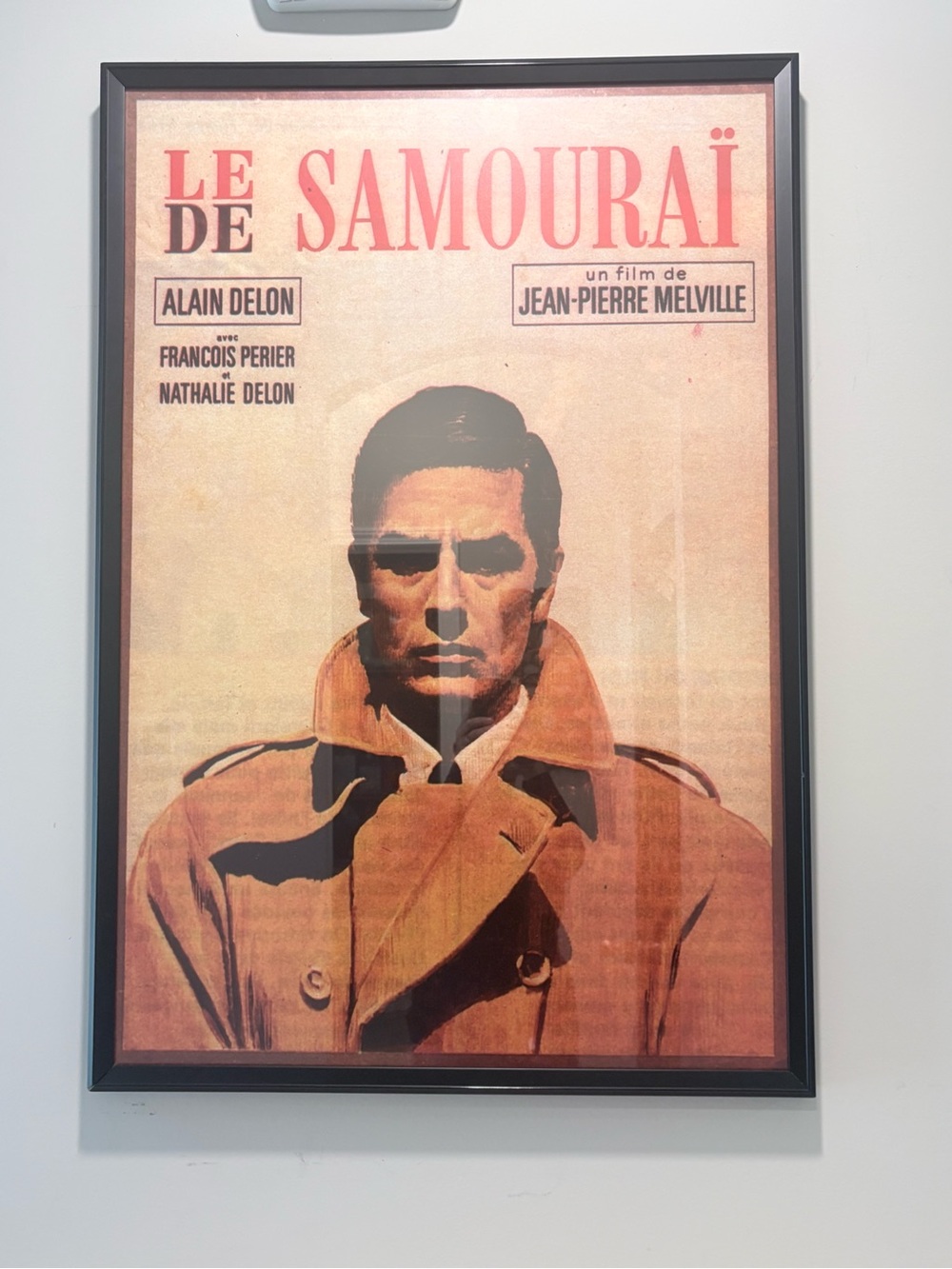 Vintage-Style 'Le Samouraï' Poster in Red and Tan